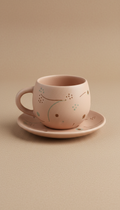 Blush clay limited-edition cup and saucer set